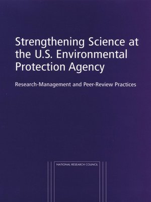 cover image of Strengthening Science at the U.S. Environmental Protection Agency